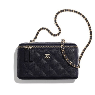 Chanel 2020 Leather Chain Shoulder Cross Bag,17CM - 샤넬 2020 여성용 레더 체인 숄더 크로스백,CHAB1473,17CM,블랙