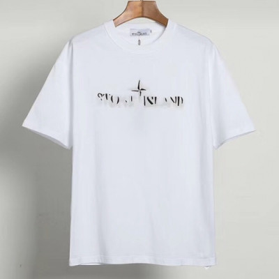 [스톤아일랜드]Stone Island 2020 Mens Crew-neck Cotton Short Sleeved Tshirts - 스톤아일랜드 2020 남성 크루넥 코튼 반팔티 Sto0161x.Size(m - 2xl).화이트