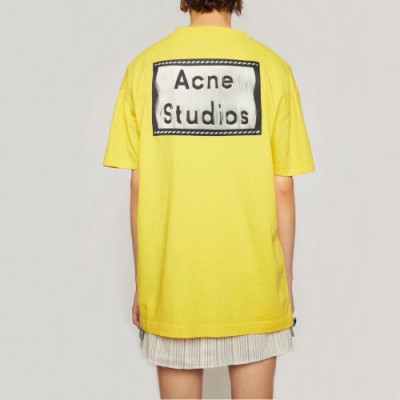 [아크네]Acne 2020 Studios Mm/Wm Logo Cotton Short Sleeved Tshirts - 아크네 스튜디오 2020 남자 로고 코튼 반팔티 Acn0068x.Size(xs - l).옐로우