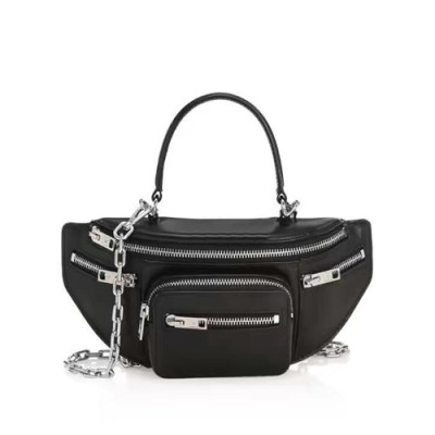 Alexander Wang 2020 Leather Tote Shoulder Cross Bag,25cm - 알렉산더왕 2020 레더 여성용 토트 숄더 크로스백 AWB0049,25cm,블랙