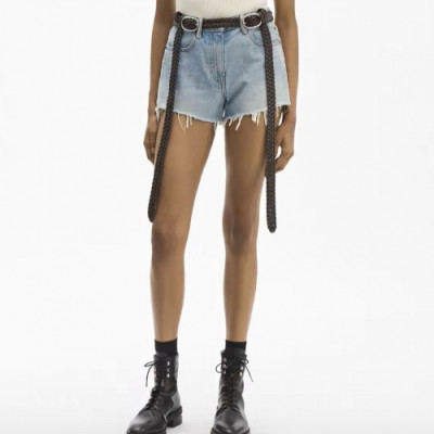 [알렉산더왕]Alexander wang 2020 Womens Modern Denim Short Trousers - 알렉산더왕 2020 여성 모던 데님 반바지 Ale0106x.Size(25 - 28).블루