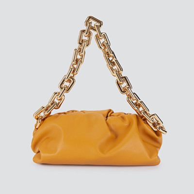 Bottega Veneta 2020 The Chain Pouch Bag / Shoulder Bag,31cm - 보테가 베네타 2020 더 체인 파우치 백 / 숄더백, 620230,BVB0549,31cm,머스타드