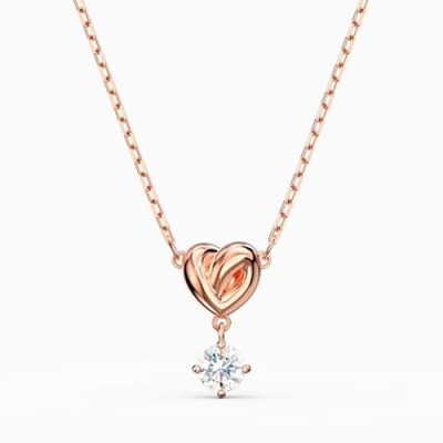 [럭셔리]Swarovski 2020 Ladies Necklace - 스와로브스키 2020 여성용 목걸이 ACC0032.(실버,로즈골드)