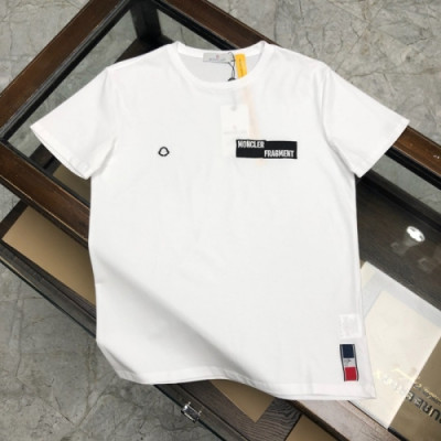 [매장판]Moncler 2020 Mens Logo Silket Crew-neck Short Sleeved Tshirts - 몽클레어 2020 남성 로고 실켓 크루넥 반팔티 Moc01641x.Size(m - 3xl).화이트