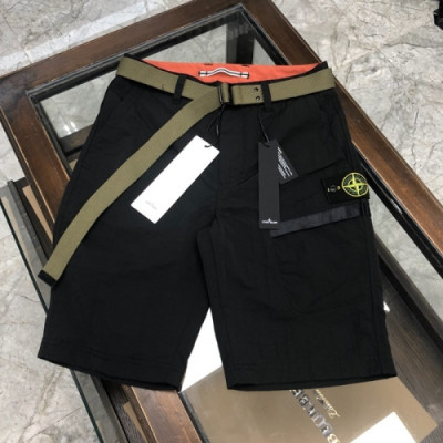 [스톤아일랜드]Stone Island 2020 Mens Casual Half-pants - 스톤아일랜드 2020 남성 로고 캐쥬얼 반바지 Sto0191x.Size(30 - 34).블랙