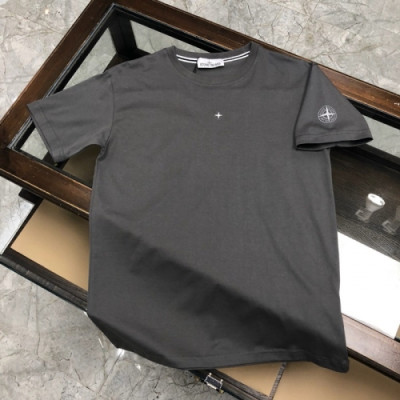 [스톤아일랜드]Stone Island 2020 Mens Crew-neck Cotton Short Sleeved Tshirts - 스톤아일랜드 2020 남성 크루넥 코튼 반팔티 Sto0203x.Size(m - 2xl).다크그레이