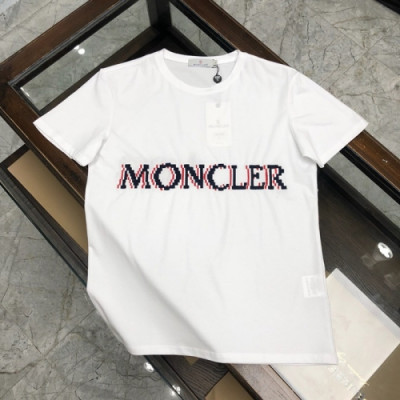 [매장판]Moncler 2020 Mens Logo Silket Crew-neck Short Sleeved Tshirts - 몽클레어 2020 남성 로고 실켓 크루넥 반팔티 Moc01669x.Size(m - 3xl).화이트