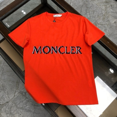 [매장판]Moncler 2020 Mens Logo Silket Crew-neck Short Sleeved Tshirts - 몽클레어 2020 남성 로고 실켓 크루넥 반팔티 Moc01672x.Size(m - 3xl).레드