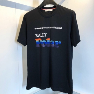 [발리]Bally 2020 Mens Printing Logo Cotton Short Sleeved Tshirts - 발리 2020 남성 프린팅 로고 코튼 반팔티 Bly0110x.Size(m - 2xl).블랙