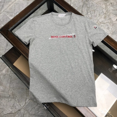 [매장판]Moncler 2020 Mens Logo Silket Crew-neck Short Sleeved Tshirts - 몽클레어 2020 남성 로고 실켓 크루넥 반팔티 Moc01688x.Size(m - 3xl).그레이ㅣ