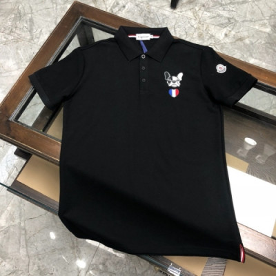 [매장판]Moncler 2020 Mens Logo Silket Short Sleeved Polo Tshirts - 몽클레어 2020 남성 로고 실켓 폴로 반팔티 Moc01694x.Size(m - 3xl).블랙