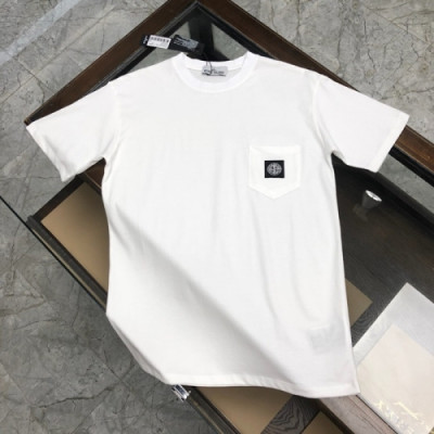 [스톤아일랜드]Stone Island 2020 Mens Crew-neck Cotton Short Sleeved Tshirts - 스톤아일랜드 2020 남성 크루넥 코튼 반팔티 Sto0213x.Size(m - 2xl).화이트