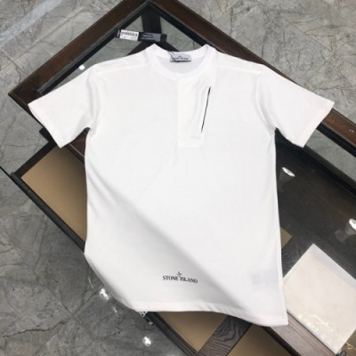 [스톤아일랜드]Stone Island 2020 Mens Crew-neck Cotton Short Sleeved Tshirts - 스톤아일랜드 2020 남성 크루넥 코튼 반팔티 Sto0217x.Size(m - 2xl).화이트