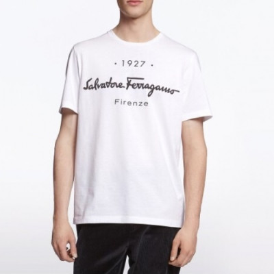 [페라가모]Ferragamo 2020 Mm/Wm Basic Logo Cotton Short Sleeved Tshirts - 페라가모 2020 남/녀 베이직 로고 코튼 반팔티 Fer0308x.Size(s - l).화이트