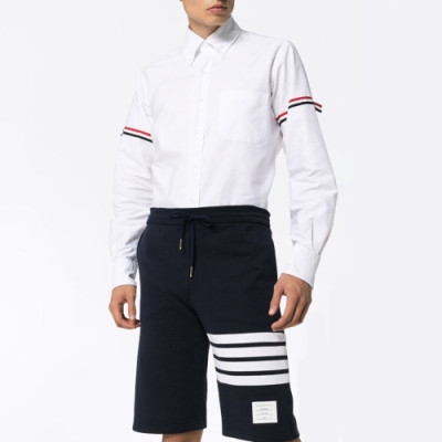 [톰브라운]Thom Browne 2020 Mens Casual Logo Training Short Pants - 톰브라운 남성 캐쥬얼 로고 트레이닝 반바지 Tho0775x.Size(s - 3xl).네이비