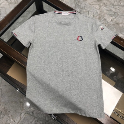 [매장판]Moncler 2020 Mens Logo Silket Crew-neck Short Sleeved Tshirts - 몽클레어 2020 남성 로고 실켓 크루넥 반팔티 Moc01717x.Size(m - 3xl).그레이