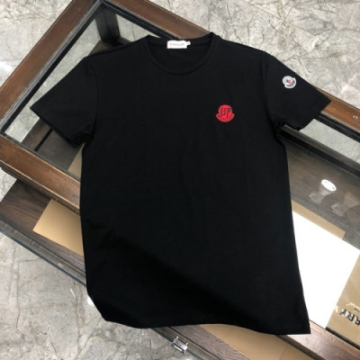 [매장판]Moncler 2020 Mens Logo Silket Crew-neck Short Sleeved Tshirts - 몽클레어 2020 남성 로고 실켓 크루넥 반팔티 Moc01720x.Size(m - 3xl).블랙