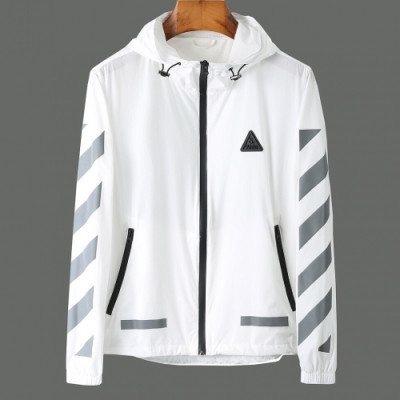 [오프화이트]Off-white 2020 Mens Logo Casual Windproof Jackets - 오프화이트 2020 남성 로고 캐쥬얼 방풍 자켓 Off0430x.Size(m - 2xl).화이트