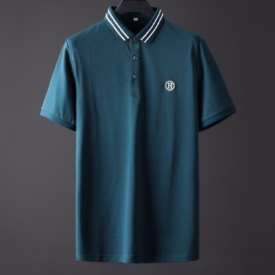 Hermes 2020 Mens Silket Short Sleeved Polo Tshirts - 에르메스 2020 남성 실켓 폴로 반팔티 Her0474x.Size(m - 3xl).블루