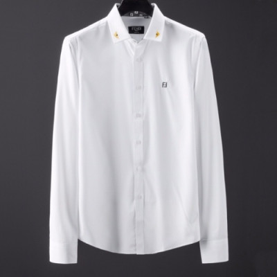 Fendi 2020 Mens Logo Buesiness Cotton Tshirts - 펜디 2020 남성 로고 비지니스 코튼 셔츠 Fen0722x.Size(m - 3xl).화이트