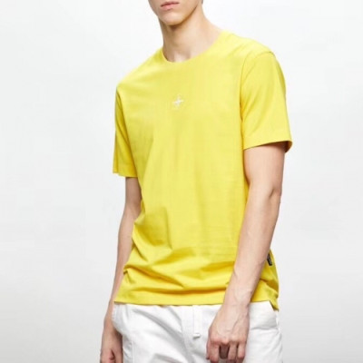 [스톤아일랜드]Stone Island 2020 Mens Crew-neck Cotton Short Sleeved Tshirts - 스톤아일랜드 2020 남성 크루넥 코튼 반팔티 Sto0220x.Size(s - 2xl).옐로우