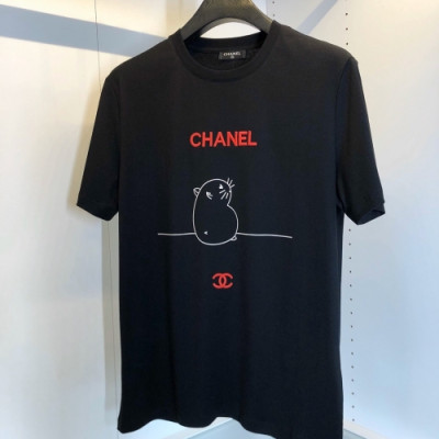 [샤넬]Chanel 2020 Mm/Wm 'CC' Logo Cotton Short Sleeved Tshirts - 샤넬 2020 남/녀 'CC'로고 코튼 반팔티 Cnl0580x.Size(m - 3xl).블랙