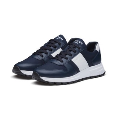 [매장판]Prada 2020 Mens Leather Running Shoes - 프라다 2020 남성용 레더 런닝슈즈,PRAS0467,Size(240 - 270).네이비