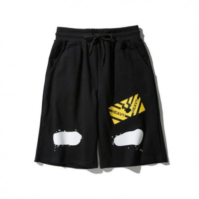 [오프화이트]Off white 2020 Mens Logo Casual Training Half Pants - 오프화이트 2020 남성 캐쥬얼 로고 트레이닝 반바지 Off0435x.Size(m - 2xl).블랙