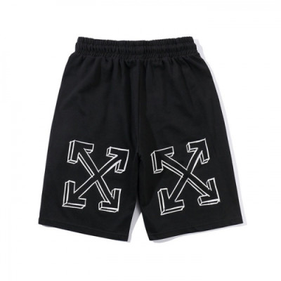 [오프화이트]Off white 2020 Mens Logo Casual Training Half Pants - 오프화이트 2020 남성 캐쥬얼 로고 트레이닝 반바지 Off0438x.Size(m - 2xl).블랙