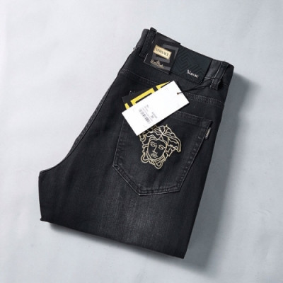 [베르사체]Versace 2020 Mens Casual Denim Jeans - 베르사체 2020 남성 캐쥬얼 데님 청바지 Ver0653x.Size(29 - 42).블랙