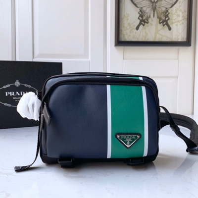 Prada 2020 Messenger Shoulder Bag,21CM - 프라다 2020 남성용 메신저 숄더백,2VC043-2,21cm,네이비