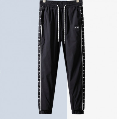 [펜디]Fendi 2020 Mens Casual Initial Logo Casual Training Pants - 펜디 2020 남성 캐쥬얼 이니셜 로고 캐쥬얼 트레이닝 팬츠 Fen0741x.Size(m - 3xl).블랙