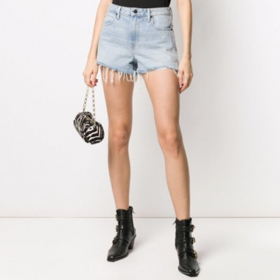 [알렉산더왕]Alexander wang 2020 Womens Modern Denim Short Trousers - 알렉산더왕 2020 여성 모던 데님 반바지 Ale0121x.Size(26 - 30).블루