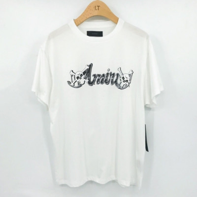 [아미리]Amiri 2020 Mm/Wm Logo Cotton Short Sleeved Tshirts - 아미리 2020 남/녀 로고 코튼 반팔티 Ami0101x.Size(s - xl).화이트