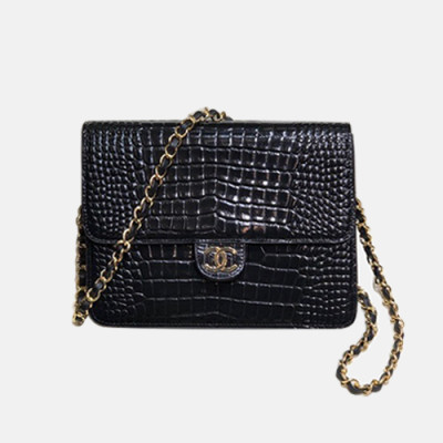 Chanel 2020 King WOC Chain Cross Bag,22CM - 샤넬 2020 킹 WOC 체인 크로스백,CHAB1526,22CM,블랙