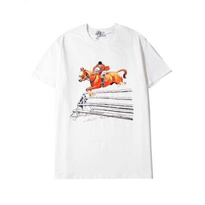 [에르메스]Hermes 2020 Mens Crew-neck Silket Short Sleeved Tshirts - 에르메스 2020 남성 크루넥 실켓 반팔티 Her0489x.Size(s - 2xl).화이트