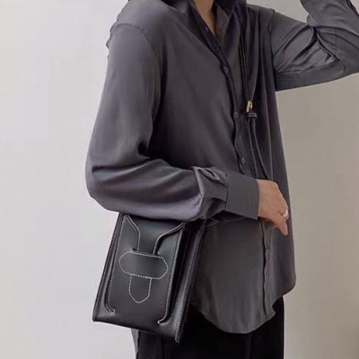 Maison Margiela 2020 Leather Phone Bag Shoulder Bag,20cm - 메종 마르지엘라 2020 레더 폰백 숄더백,MMB0040,20cm,블랙