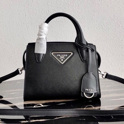 Prada 2020 Leather Tote Shoulder Bag,22CM - 프라다 2020 레더 토트 숄더백,1BA269-2,22cm,블랙