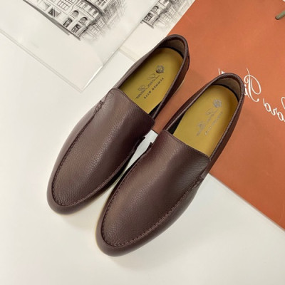 Loro Piana 2020 Mens Leather Loafer - 로로피아나 2020 남성용 레더 로퍼 LOROS0017.Size(245 - 280).브라운