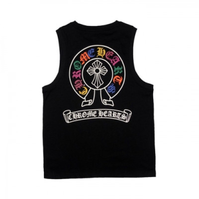 [크롬하츠]Chrome hearts 2020 Mens Logo Casual Short Sleeveless Tshirts - 크롬하츠 2020 남성 로고 캐쥬얼 나시 Chr0237x.Size(s - xl).블랙