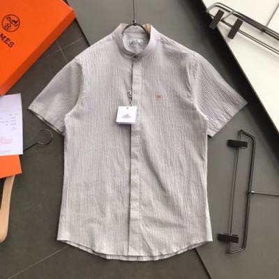 [에르메스]Hermes 2020 Mens Classic Short Sleeved Tshirts - 에르메스 2020 남성 클래식 반팔 셔츠 Her0503x.Size(s - 2xl).그레이