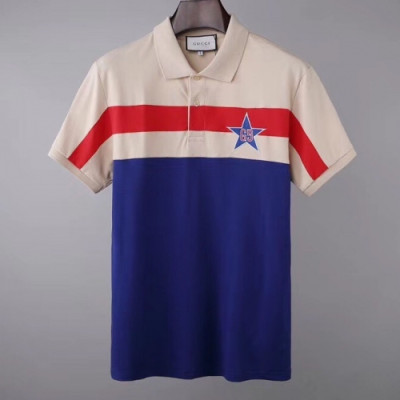 [매장판]Gucci 2020 Mens Logo Short Sleeved Polo Tshirts - 구찌 2020 남성 로고 폴로 반팔티 Guc02918x.Size(m - 2xl).블루