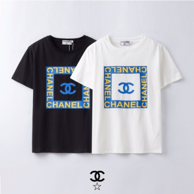 [샤넬]Chanel 2020 Mm/Wm 'CC' Logo Cotton Short Sleeved Tshirts - 샤넬 2020 남/녀 'CC'로고 코튼 반팔티 Cnl0598x.Size(s - 2xl).블랙