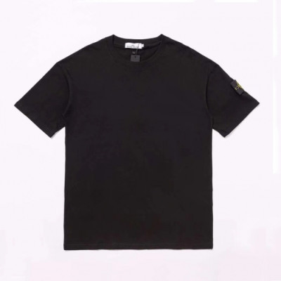 [스톤아일랜드]Stone Island 2020 Mens Crew-neck Cotton Short Sleeved Tshirts - 스톤아일랜드 2020 남성 크루넥 코튼 반팔티 Sto0230x.Size(m - 2xl).블랙