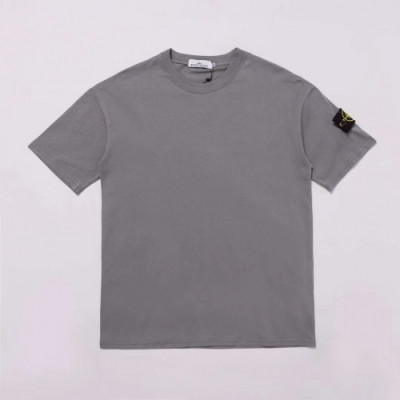 [스톤아일랜드]Stone Island 2020 Mens Crew-neck Cotton Short Sleeved Tshirts - 스톤아일랜드 2020 남성 크루넥 코튼 반팔티 Sto0232x.Size(m - 2xl).그레이