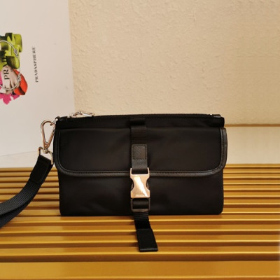 Prada 2020 Mens Clutch Bag,23CM - 프라다  2020 남성용 클러치백 2VH011-1,23CM,블랙