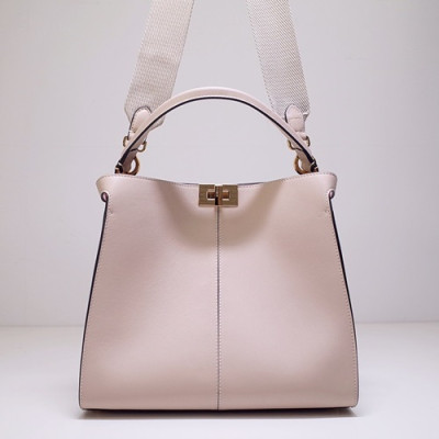 Fendi 2020 Leather Tote Shoulder Bag ,30CM - 펜디 2020 레더 여성용 토트 숄더백  FENB0559,30CM,연베이지