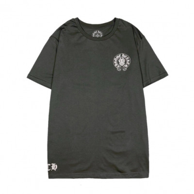 [크롬하츠]Chrome hearts 2020 Mens Logo Casual Short Sleeved Tshirts - 크롬하츠 2020 남성 로고 캐쥬얼 반팔티 Chr0257x.Size(s - xl).그레이