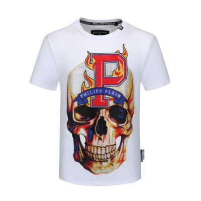 [필립플레인]Philipp-plein 2020 Mens Logo Cotton Short Sleeved Tshirts - 필립플레인 2020 남성 로고 코튼 반팔티 Phi0107x.Size(m - 4xl).화이트