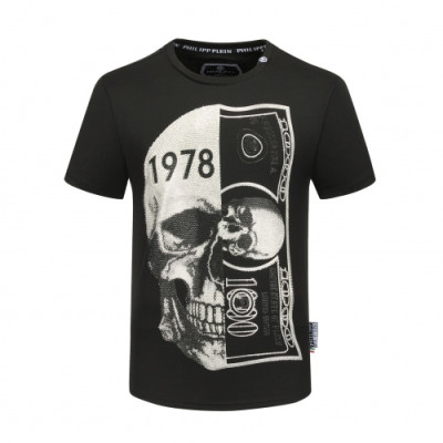 [필립플레인]Philipp-plein 2020 Mens Logo Cotton Short Sleeved Tshirts - 필립플레인 2020 남성 로고 코튼 반팔티 Phi0112x.Size(m - 4xl).블랙